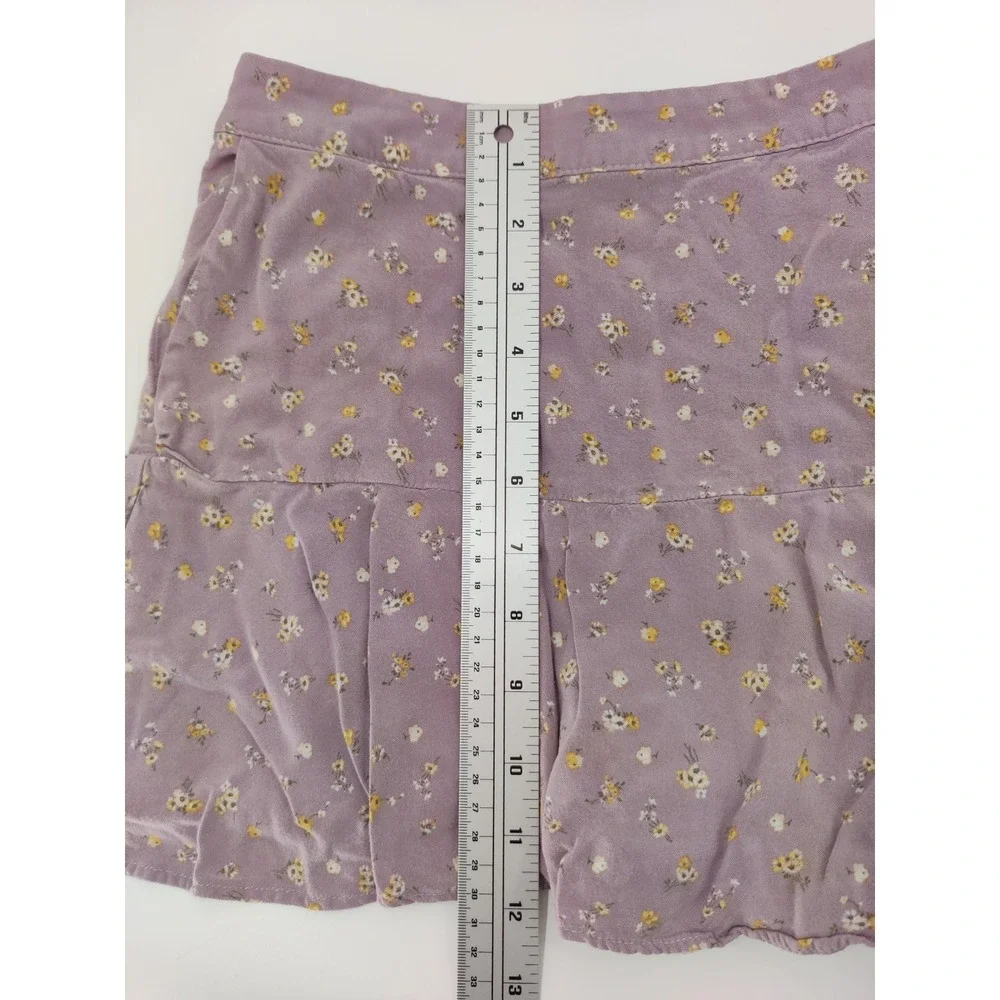 Hollister Women's Ultra‎ High-Rise Floral Mini Skirt Purple XS